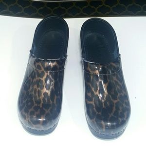 Dansko Lepord Slip On Clogs